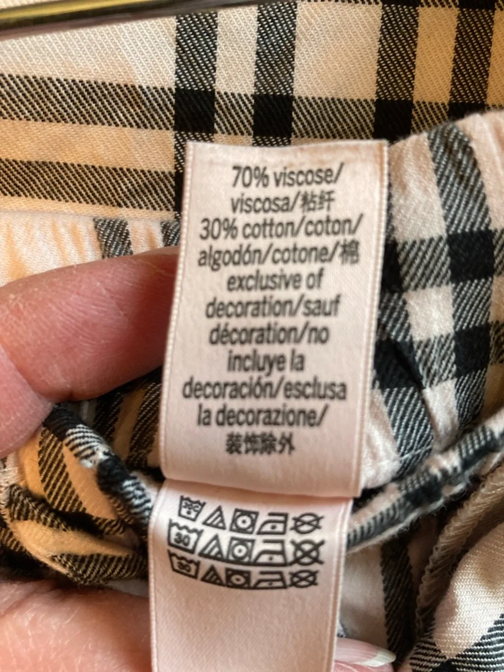 Victoria's Secret Pink and Black Plaid Two-Piece Pajama Set - Picture 6 of 11